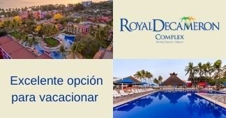 El Royal Decameron Complex, integrado por tres unidades hoteleras: Flamingos, Tropical y Royal, está situado a 20 minutos del Aeropuerto Internacional de Puerto Vallarta sobre la más emocionante y extensa playa de la hermosa Bahía de Banderas en el tí