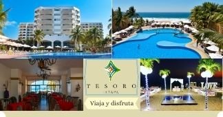 Localizado en el corazón de la Bahía El Palmar y a solo unos minutos del pueblo pesquero de Zihuatanejo, encontrará al Hotel Tesoro Ixtapa, con hermosas vistas al Océano Pacífico y a las montañas tropicales, este confortable Resort cuenta con divers