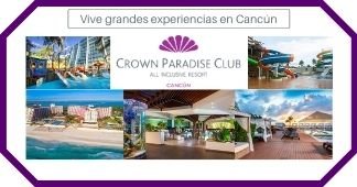 En Crown Paradise Club viva unas vacaciones extraordinarias en el mejor hotel todo incluido de Cancún; con áreas diseñadas para los niños de todas las edades, restaurantes temáticos, actividades y entretenimiento pensado para cada uno de los integran